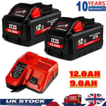 2X For Milwaukee M18 M18B6 18V XC 12Ah 9Ah 5Ah Li-ion Battery 48-11-1860/Charger