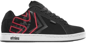Etnies Metal Mulisha Fader Black White Red Mens Leather Skate Trainers Shoes
