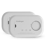 Fireangel FA6813-EU-T2 FA6813 Carbon Monoxide Detector & Alarm with Replaceable Batteries-Twin Pack, White
