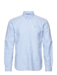Solid Oxford Shirt L/S Tops Shirts Casual Blue Lindbergh Black