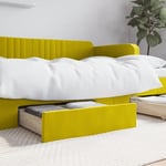 Sänglådor 2 st gul konstruerat trä och sammet