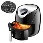 JFSKD Air Fryer, Electric Fryer, with Rapid Air Circulation System, Adjustable Temperature Control for Healthy Oil Free Or Low Fat Cooking, 1500 W, 5.5 Litre
