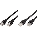 Amazon Basics Câble réseau Ethernet RJ45 catégorie 6-7,6 m & Câble LAN Gigabit Ethernet RJ45 CAT6, idéal pour les réseaux domestiques et de bureau, 0,9 m