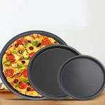 Round Pizza Plate Pan Deep Dish Tray Carbon Steel Non-stick Mold 7 Inch