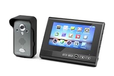 Technaxx TX-59 Sonnette vidéo sans fil avec Caméra et moniteur LCD 7 ", noir