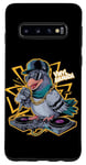 Galaxy S10 Hip Hop Pigeon DJ With Cool Sunglasses and Headphones Case