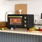Mini Oven 16L Countertop Electric Grill w/ Adjustable Temp Timer 1400W, Black