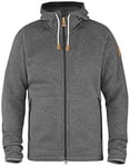 Fjallraven Övik Fleece Hoodie M Sweatshirt - Grey, X-Large,F82252-Dark Grey-XL