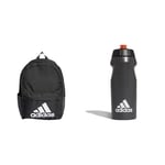 adidas Unisex Badge of Sport Backpack, Black/White, One size & Perf BTTL 0 5 Bottle, Men, Black/Solred, NS