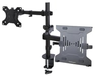 Adjustable Desk Monitor And Laptop Mount Laptop Up To 16.5" / Monitor Up To 34"