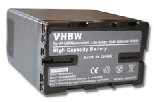 vhbw Li-Ion batterie 5200mAh (14.8V) pour appareil numérique camescope Sony PXW-FS5, PXW-FS5K remplace BP-U30, BP-U60, BP-U90, BP-U95