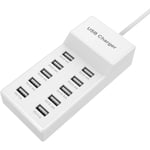 USB-väggladdare 10-portars USB-laddningsstation med snabbladdning