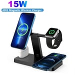 Wireless Charger Dock Charging Station 4 in 1 For Apple Watch iPhone 14 Pro 13