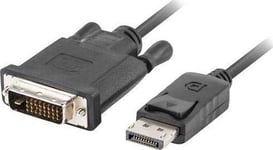 Lanberg Cable DISPLAYPORT(M) V1.2->DVI-D(M)(24+1) 1M Black Dual Link