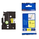 Brother P-Touch H 500 Brother P-Touch Tape Sort på Gul 9mm Flexible ID (8m) TZE-FX621 (Kan sendes i brev) 50141067