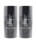 Mugler Mens Alien Man Alcohol-Free Deodorant Stick 75g x 2 - One Size