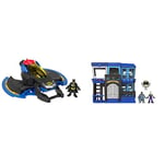 Imaginext ​Fisher-Price DC Super Friends Batwing, toy plane and Batman figure for preschool kids ages 3 years & up & Fisher-Price DC Super Friends Gotham City Jail Recharged, prison playset