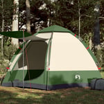 vidaXL Campingtält 4 personer grön snabbrest 4005335