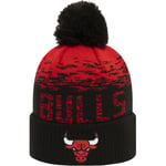 New Era Chicago Bulls NBA Basketball Winter Warm Beanie Bobble Hat - Black