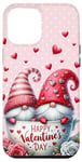 iPhone 14 Plus Valentines Day Gnomes Cute Hearts Love Gnome For Her Him Case