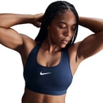 Nike Swoosh Medium Support BH Stl. S Blå - Bekväm Sport-BH för Löpning och Träning