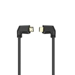 Kabel HDMI Ethernet Vinklad Guld Svart 1.5m