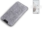 Felt case sleeve for Xiaomi 12T Pro grey protection pouch