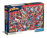 Clementoni Impossible Spiderman – 1000 pièces, Poster Inclus, Marvel, Super-héros, Puzzle Difficile, Divertissement pour Adultes, fabriqué en Italie, 39916, Multicolore