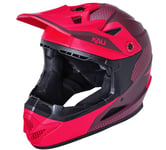 Kali Protectives Zoka Dash Youth Full face Mountain Bike Helmet for MTB, BMX, Downhill and Cycling - Mat Red/Burgundy YM
