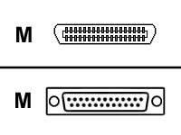 Lexmark - Parallell kabel - 36 pin mini-Centronics (hane) till DB-25 (hane) - 1.8 m - för Lexmark C720, C750, C752, C910, C912, T520, T620, T622, W812, W820, X522, X830, X832, X912