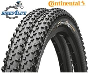 2 Continental Cross King 27.5 x 2.3Wired Performance Cycle Tyres & Presta Tubes