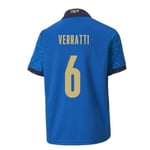 2020-2021 Italy Home Football Soccer T-Shirt (Kids) (Marco Verratti 6)