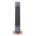 TOWER T629001G Cavaletto Tower Fan with 2 Hour Timer, 3 Speeds, Automatic Oscillation, 29”, 45W, Grey & Rose Gold
