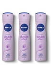 NIVEA Women's Anti-Perspirant Spray, Double Effect,48 Hours Deodorant,150 ml x 3