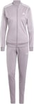 adidas Women's Essentials 3-Stripes Track Suit Tracksuit, Preloved Fig/White, M