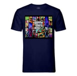T-Shirt Homme Col Rond Gta 5 Mosaique Jeux Video
