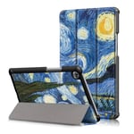 Huawei MediaPad M5 8 stående skyddande skal surfplatta i PU läder mönster - Van Gogh oljemålning Flerfärgad