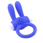 Blue Rabbit Ears Vibrating Cock/Penis Ring Sex Toy
