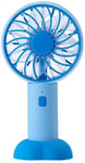Dfjhure Mini Portable Hand held Fan, Desk Fan,Electric USB Outdoor Fan with Rechargeable 1000mAh,3-Speed,Hand Fan for Outdoor Sports/Home/Office/Studying (Blue)