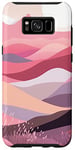 Coque pour Galaxy S8+ Orchidée pastel minimaliste rose bohème paysage