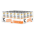 Celsius flak - 24 x 355 ml Mango Passion Funktionsdryck, Energidryck, Vitaminer & Koffein