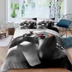 Loussiesd Kids Games Comforter Cover for Boys 3D Gamepad Bedding Set,Modern Gamer Video Game Duvet Cover Child Bedroom Quilt Cover Gamer Console Action Buttons Decor 2 Pcs Single Size