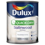 DULUX QD SATINWOOD B WHITE 750ML