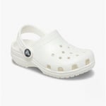 Crocs CLASSIC IRIDESCENT Unisex Boy Girls Kids Lightweight Comfort Clogs White