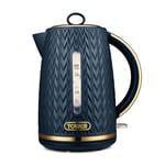Tower T10052MNB Empire 1.7 Litre Kettle,  3000W, Midnight Blue 