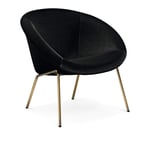 Walter Knoll - 369 Armchair 369-10, Brass Finished, Fabric Cat. 26 Divina 3 584, Synthetic Glides