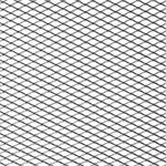 Auto-style TG1253 Grillgaller grillnät aluminium 25x125cm, 16x8 mm, silver