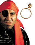 Pirat ögonlapp och clip on-örhänge med ring