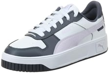 PUMA Carina Street Basket Femme, Puma White Lilac Frost Galactic Gray, 38 EU