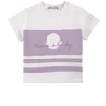 Moncler Logo T-skjorte Hvit | Lilla | 12-18 months